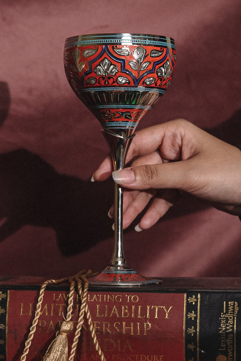 Sunset glow maorodi wine glass