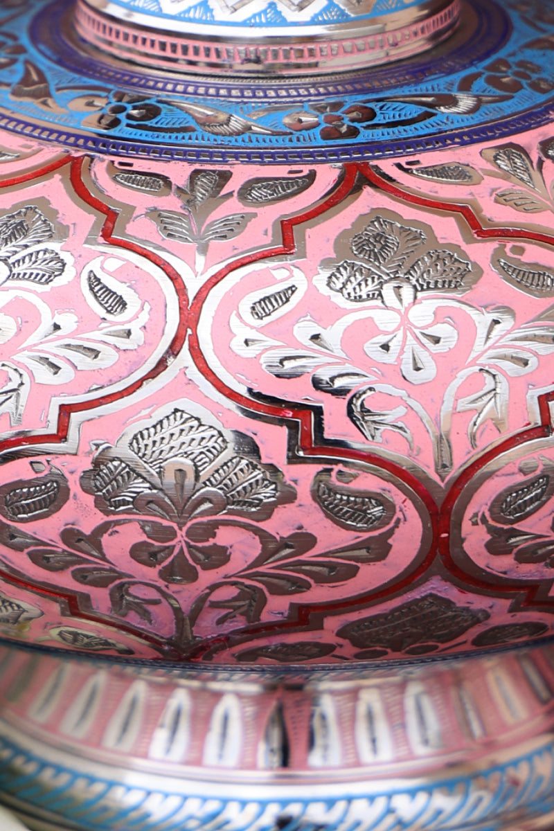 Crystal pink marodi guldaan vase