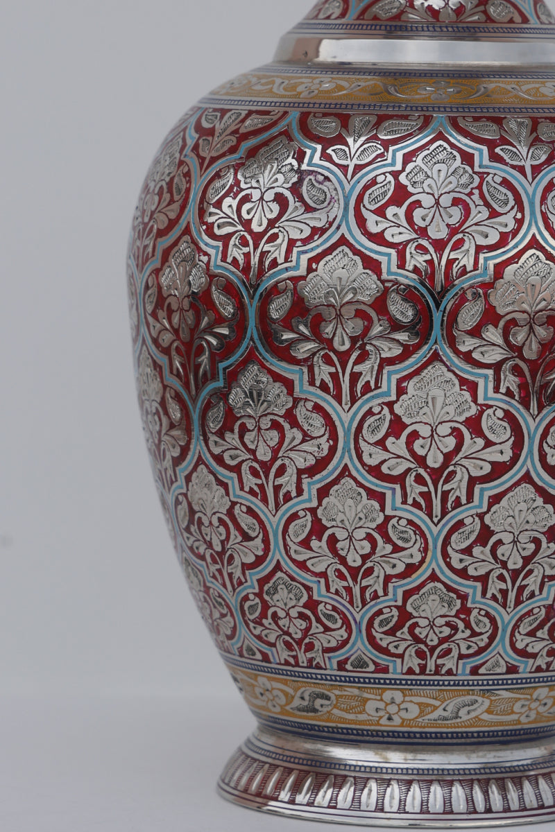 Crimson red marodi surai vase
