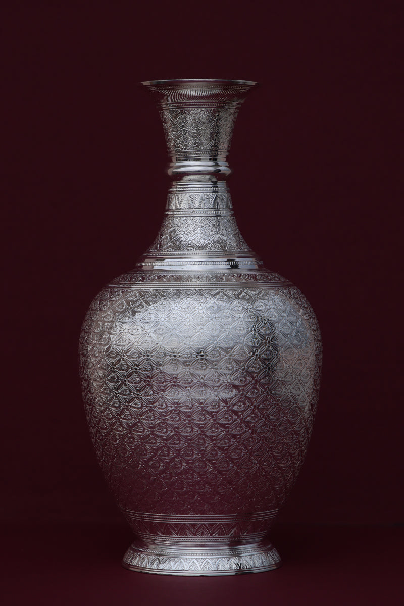 Silver Plated Intricate Marodi Surai Vase