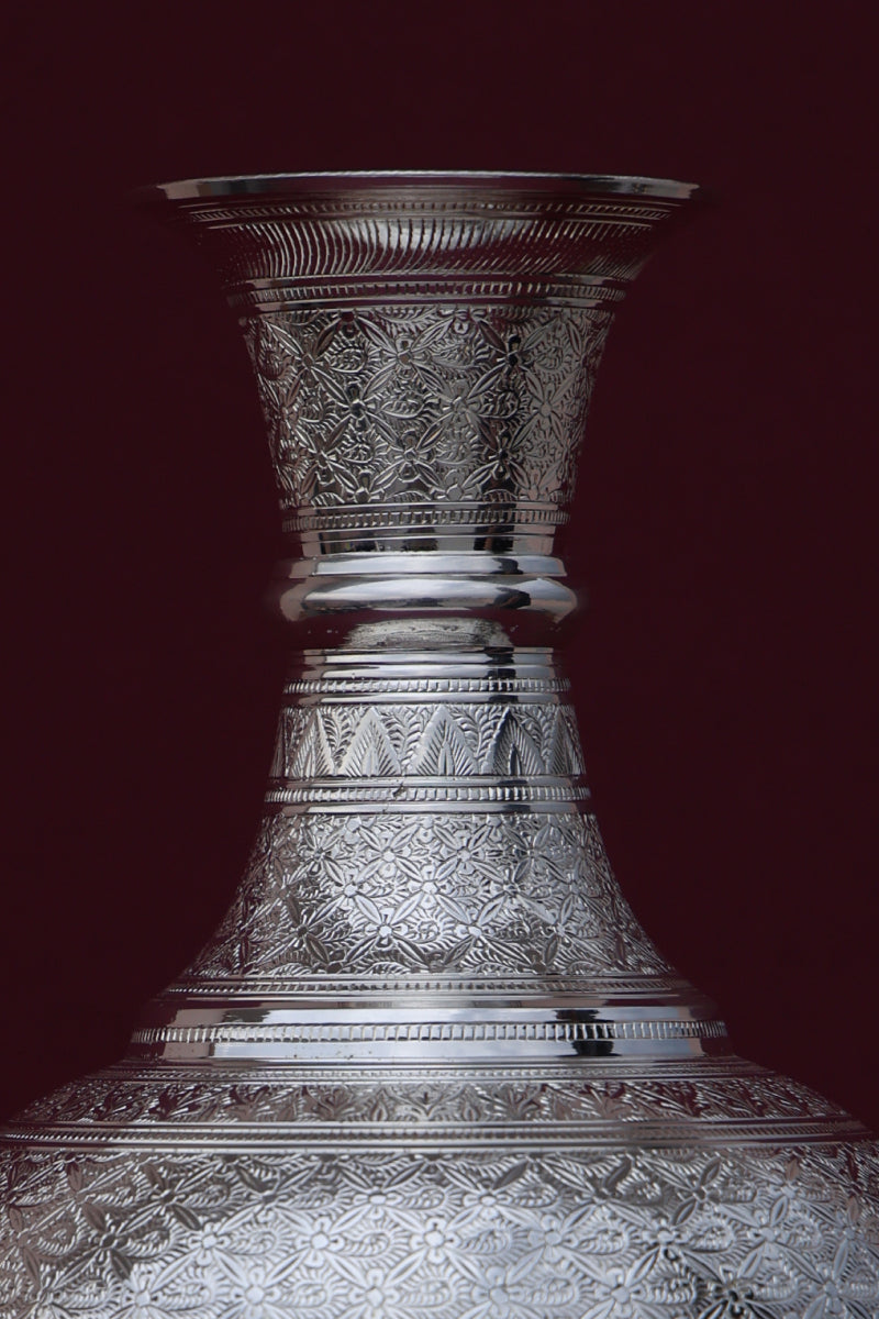 Silver Plated Intricate Marodi Surai Vase