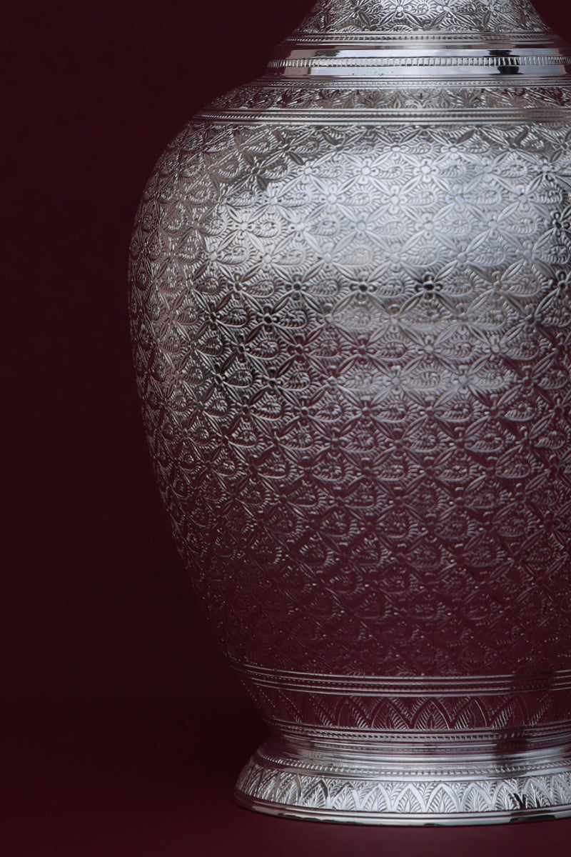 Silver Plated Intricate Marodi Surai Vase