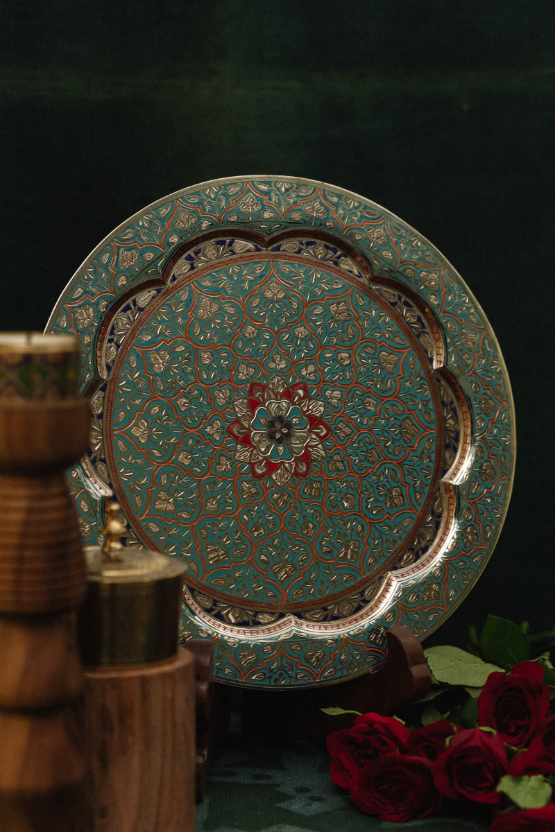 AQUA BLUE MARODI WALL HANGING 12"