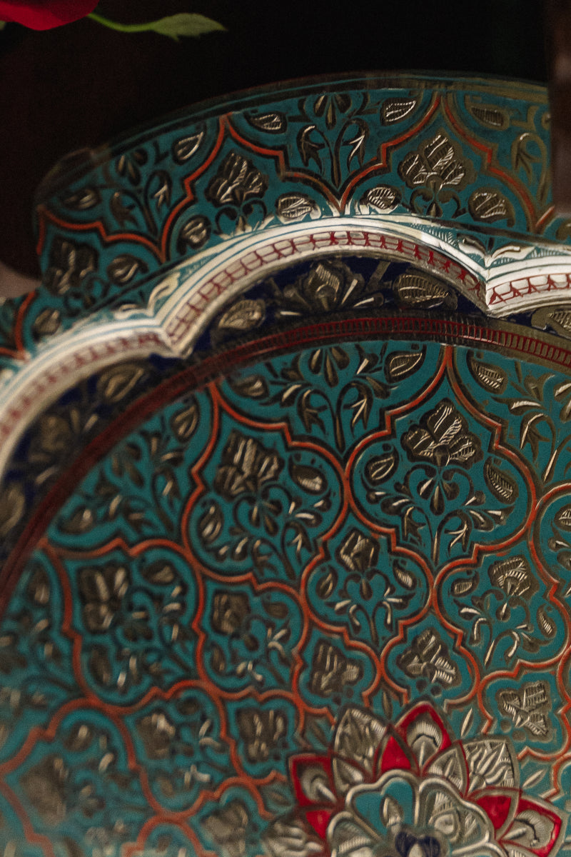 AQUA BLUE MARODI WALL HANGING 12"