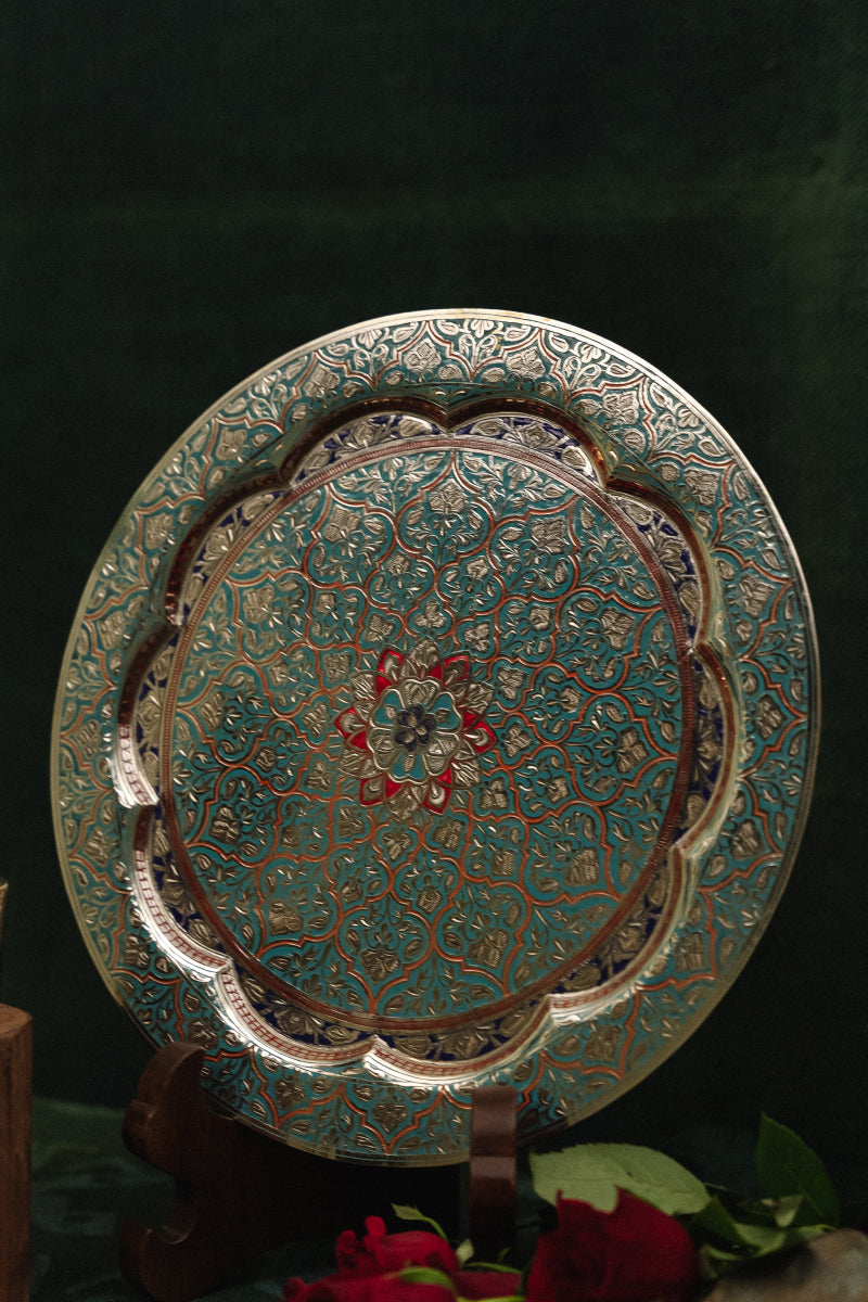 AQUA BLUE MARODI WALL HANGING 12"