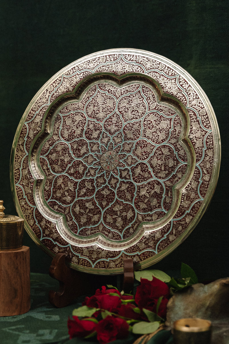 MAROON BIDAR MARODI WALL HANGING 15"
