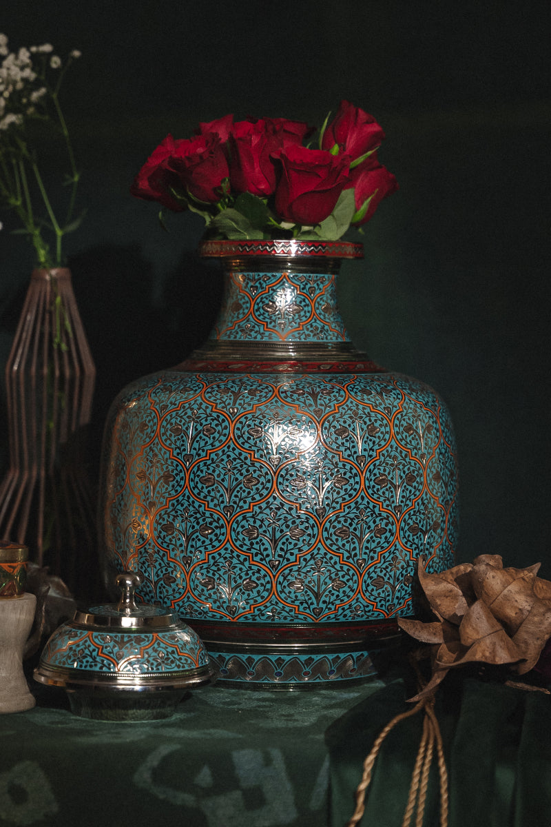 AQUA BLUE MARODI JAIPURI KALASH