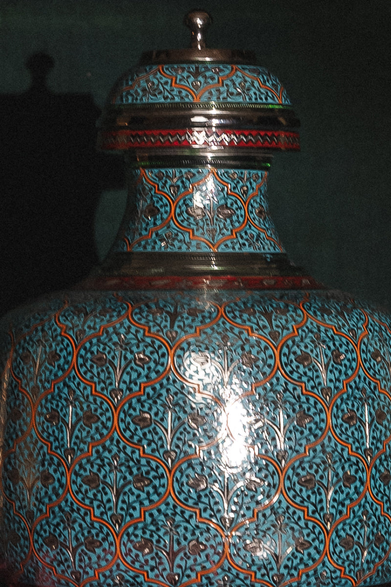 AQUA BLUE MARODI JAIPURI KALASH