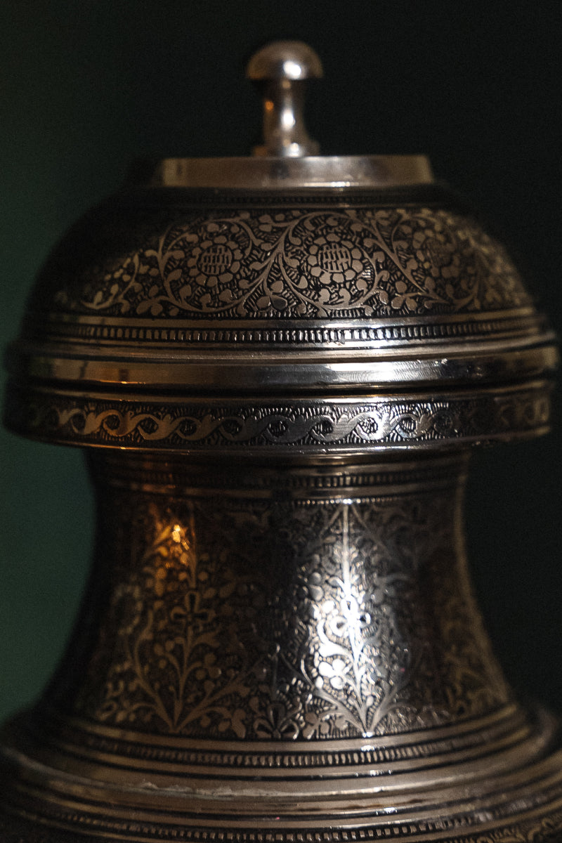 STERILING BLACK INTRICATE MARODI JAIPURI KALASH