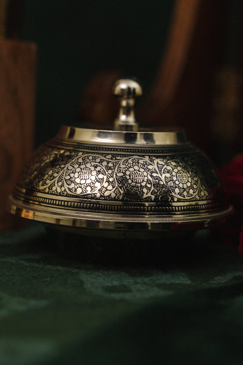 STERILING BLACK INTRICATE MARODI JAIPURI KALASH