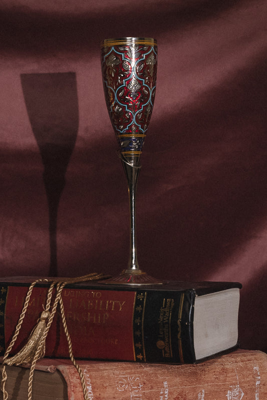 Crimson Red Marodi Champagne Glass