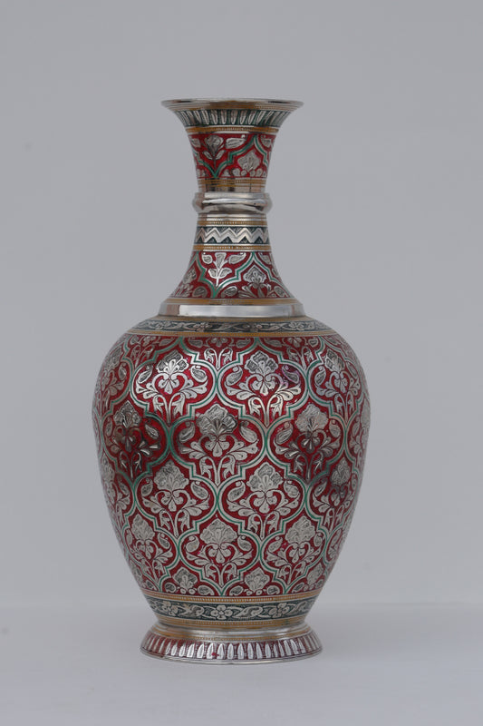 Crimson red marodi surai vase