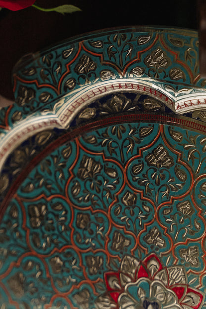 AQUA BLUE MARODI WALL HANGING 12"