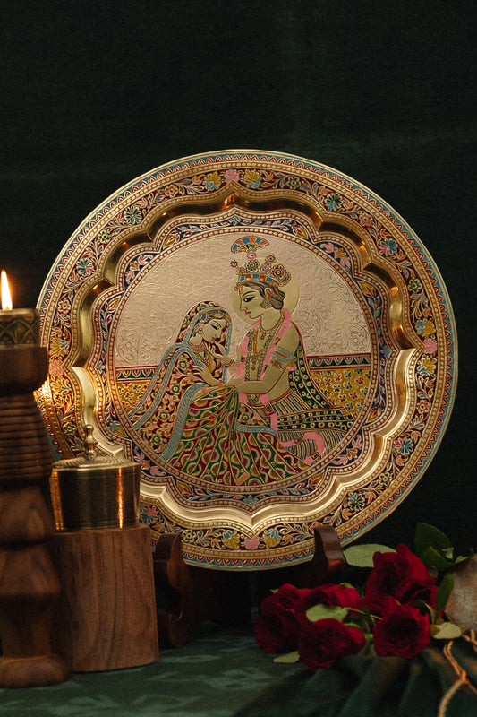 Radha Krishna Marodi Wall Hanging 12"