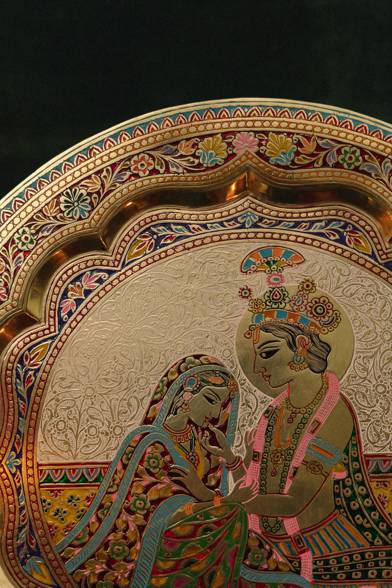 Radha Krishna Marodi Wall Hanging 12"