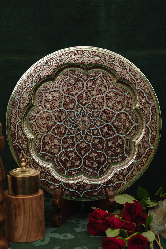 MAROON BIDAR MARODI WALL HANGING 15"