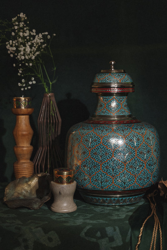 AQUA BLUE MARODI JAIPURI KALASH